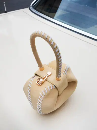 Gabriela Hearst Whipstitch Demi Bag in Nude Suede | Thumbnail 8