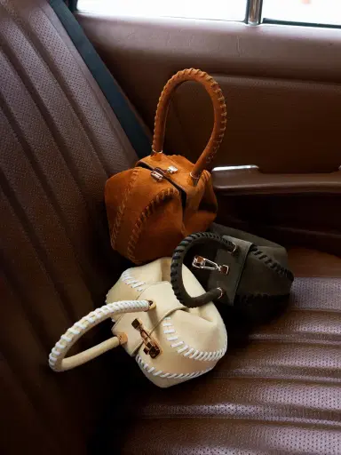 Gabriela Hearst Whipstitch Demi Bag in Nude Suede | Thumbnail 9