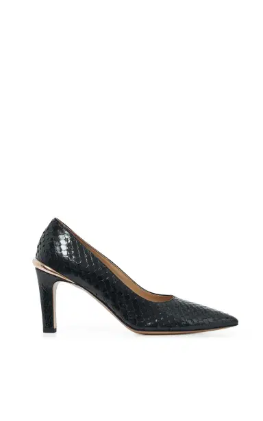 Gabriela Hearst Edwina High Heel Stiletto Pump in Black Snakeskin | Thumbnail 1 Gabriela Hearst Edwina High Heel Stiletto Pump in Black Snakeskin | Thumbnail 1