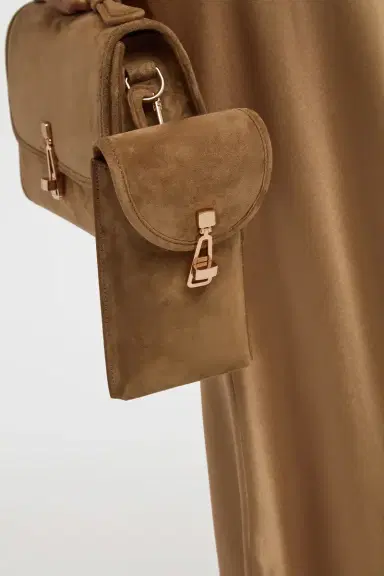 Gabriela Hearst Sunglasses Pouch in Dark Sand Suede | Thumbnail 2
