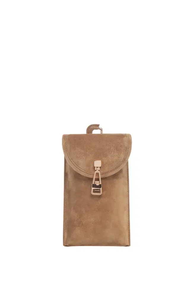 Gabriela Hearst Sunglasses Pouch in Dark Sand Suede
