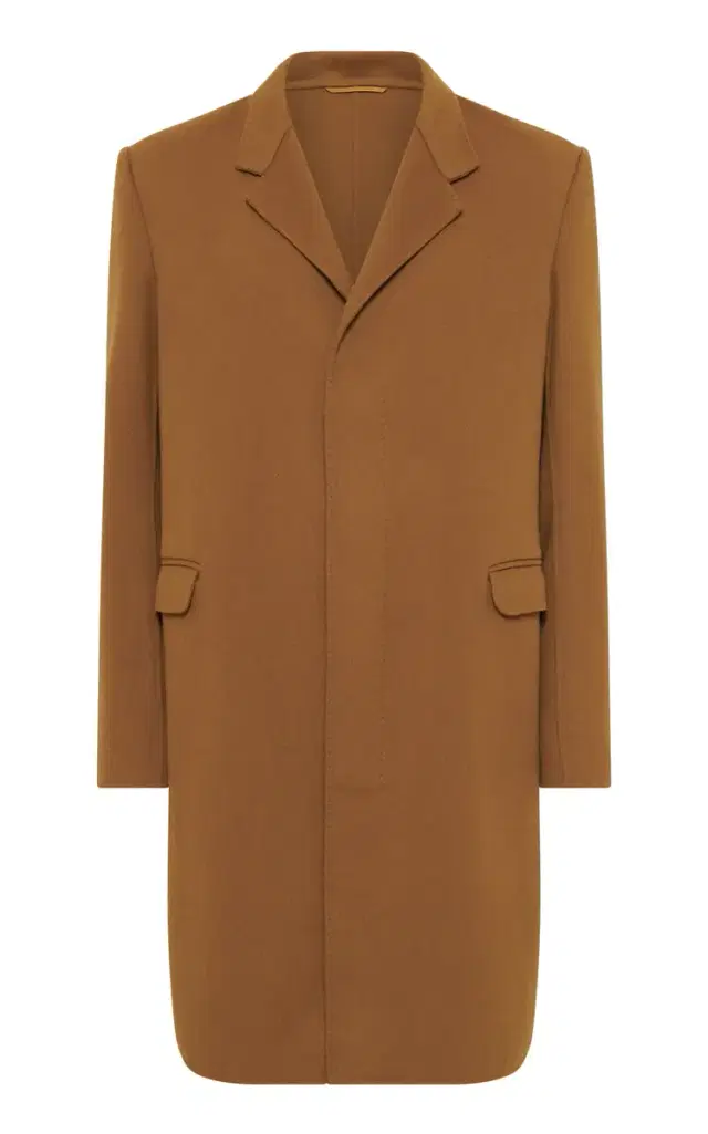 GABRIELA HEARST Peter Coat in Yellow Ochre Double-face Recycled Cashmere