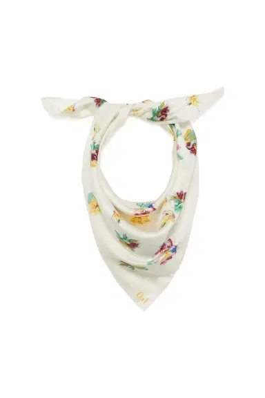 Gabriela Hearst Savin Mia's Flowers Scarf in Multi Printed Silk Twill | Thumbnail 1 Gabriela Hearst Savin Mia's Flowers Scarf in Multi Printed Silk Twill | Thumbnail 1