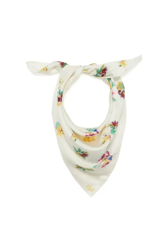 Gabriela Hearst Savin Mia's Flowers Scarf in  Multi Printed Silk Twill