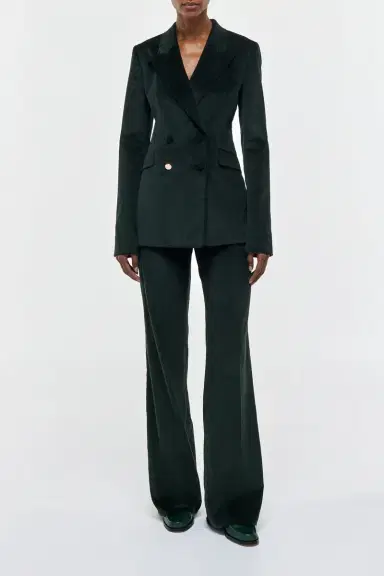 Gabriela Hearst Angela Blazer in English Green Sea Island Cotton Corduroy | Thumbnail 3 Gabriela Hearst Angela Blazer in English Green Sea Island Cotton Corduroy | Thumbnail 3