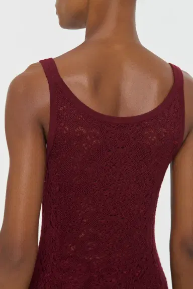 Gabriela Hearst Cyrinne Lace Knit Tank Top in Bordeaux Merino Wool | Thumbnail 7 Gabriela Hearst Cyrinne Lace Knit Tank Top in Bordeaux Merino Wool | Thumbnail 7