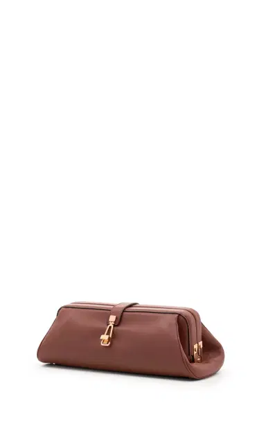 Gabriela Hearst Paola Clutch in Cognac Nappa Leather | Thumbnail 4 Gabriela Hearst Paola Clutch in Cognac Nappa Leather | Thumbnail 4