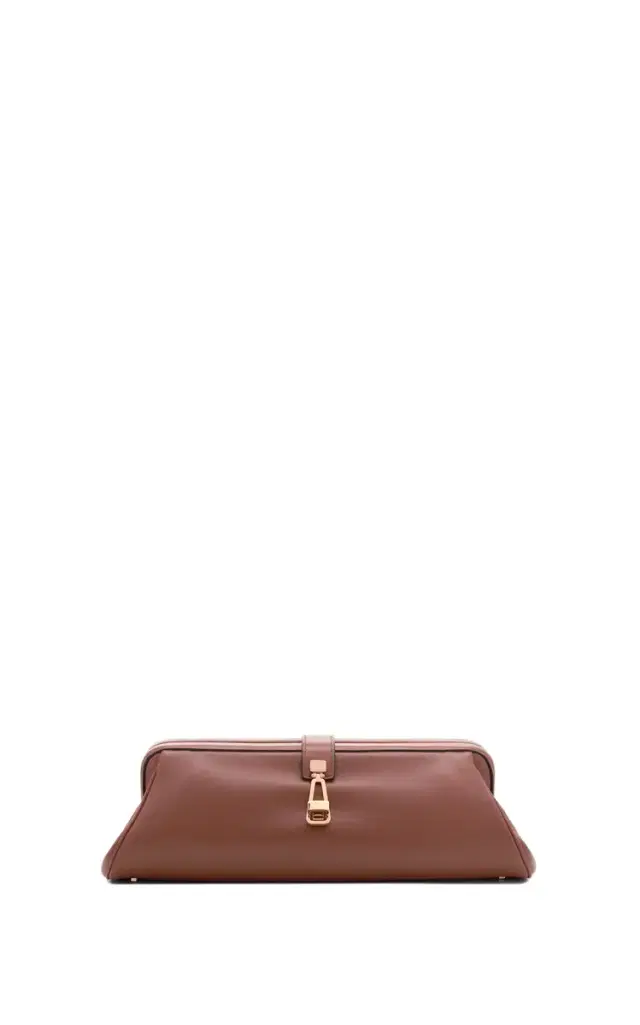 GABRIELA HEARST Paola Clutch in Cognac Nappa Leather