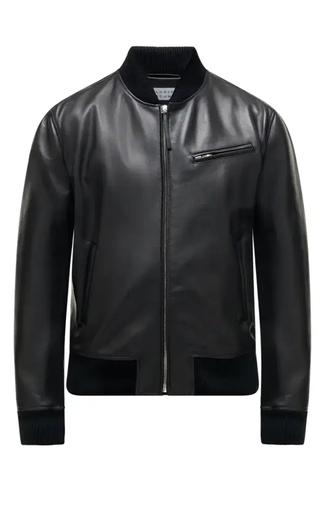 Gabriela Hearst Gregory Bomber in Black Leather