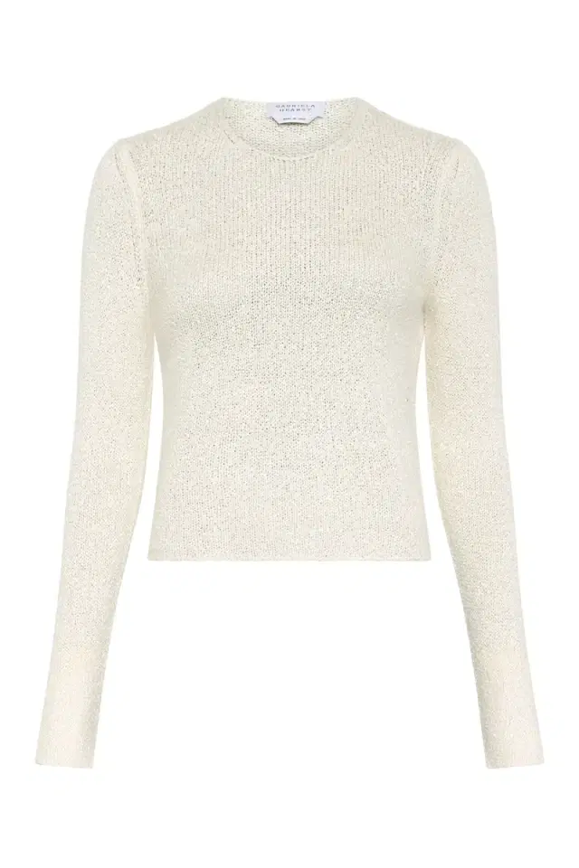 Gabriela Hearst Praedics Knit Sweater in Off White Mulberry Silk