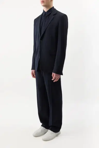 Gabriela Hearst Antoine Trouser in Dark Navy Virgin Wool | Thumbnail 3