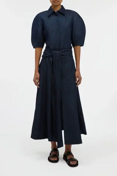 Gabriela Hearst Sansi Top in Recycled Cotton Denim | Thumbnail 2