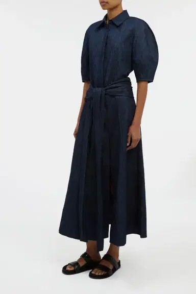 Gabriela Hearst Sansi Top in Recycled Cotton Denim | Thumbnail 3