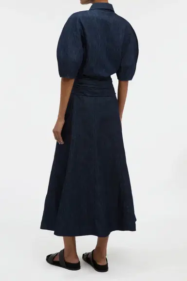 Gabriela Hearst Sansi Top in Recycled Cotton Denim | Thumbnail 4