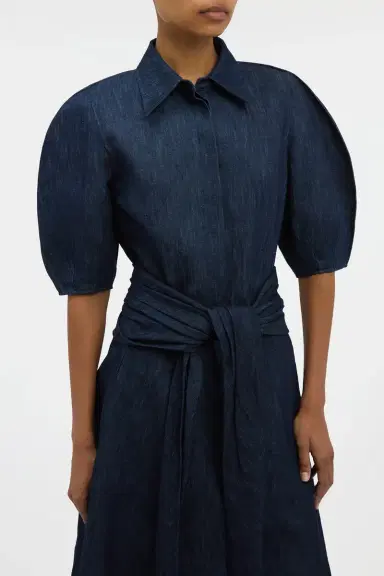 Gabriela Hearst Sansi Top in Recycled Cotton Denim | Thumbnail 5