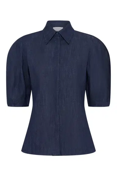 Gabriela Hearst Sansi Top in Recycled Cotton Denim | Thumbnail 1