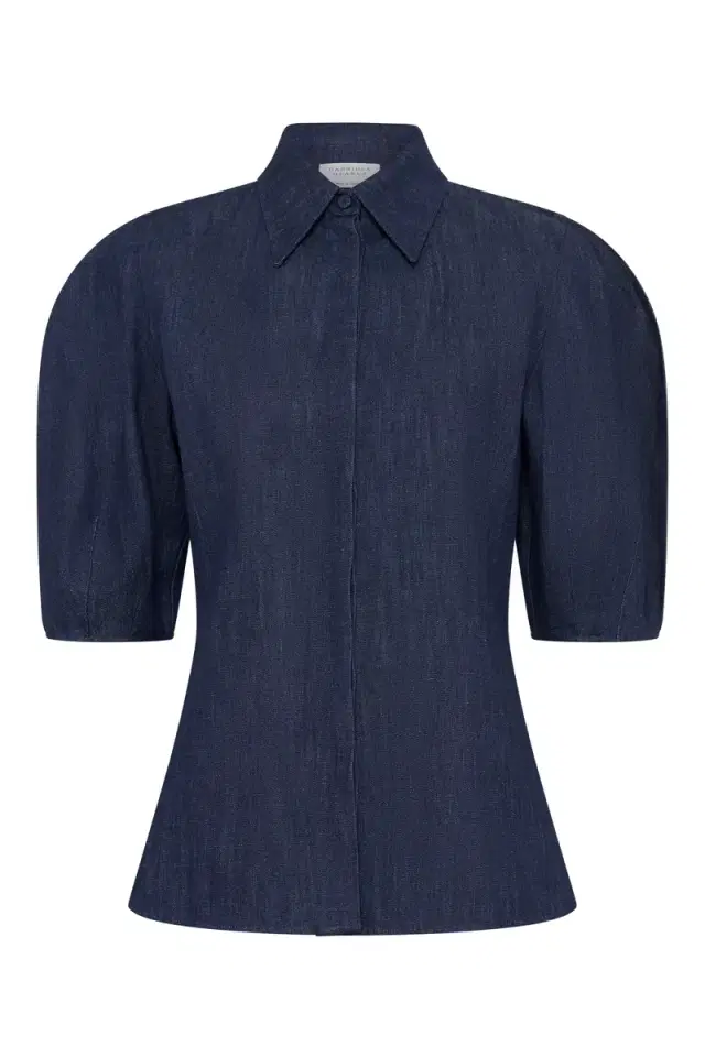 Gabriela Hearst Sansi Top in Recycled Cotton Denim