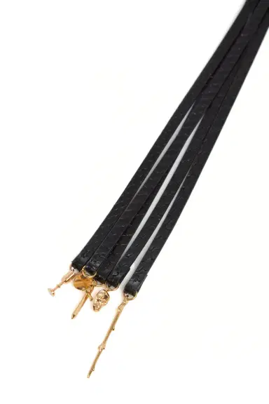 Gabriela Hearst Leonora Charm in Black Snakeskin | Thumbnail 3