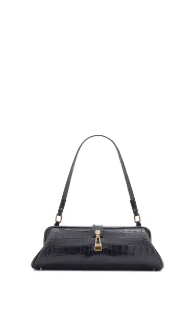 Gabriela Hearst Paola Clutch in Black Crocodile Leather | Thumbnail 2 Gabriela Hearst Paola Clutch in Black Crocodile Leather | Thumbnail 2