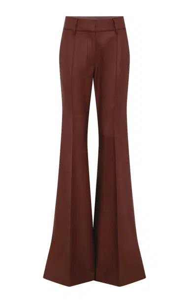Gabriela Hearst Rhein Flare Pant in Burnt Sienna Wool Cashmere Flannel | Thumbnail 1