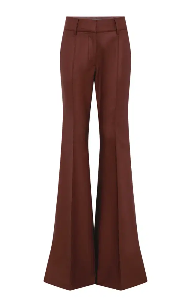 Gabriela Hearst Rhein Flare Pant in Burnt Sienna Wool Cashmere Flannel