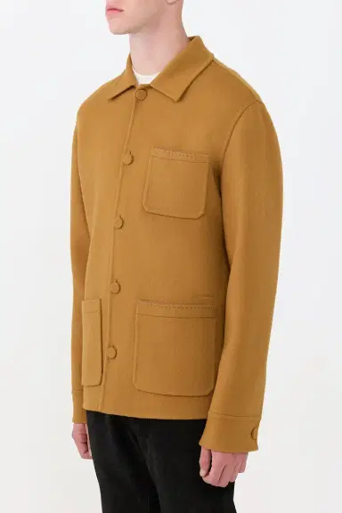 Gabriela Hearst Ulu Chore Jacket in Yellow Ochre Double-face Recycled Cashmere | Thumbnail 3 Gabriela Hearst Ulu Chore Jacket in Yellow Ochre Double-face Recycled Cashmere | Thumbnail 3