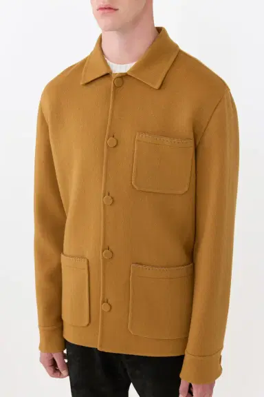 Gabriela Hearst Ulu Chore Jacket in Yellow Ochre Double-face Recycled Cashmere | Thumbnail 5 Gabriela Hearst Ulu Chore Jacket in Yellow Ochre Double-face Recycled Cashmere | Thumbnail 5