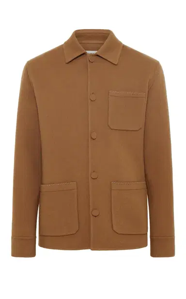 Gabriela Hearst Ulu Chore Jacket in Yellow Ochre Double-face Recycled Cashmere | Thumbnail 1 Gabriela Hearst Ulu Chore Jacket in Yellow Ochre Double-face Recycled Cashmere | Thumbnail 1