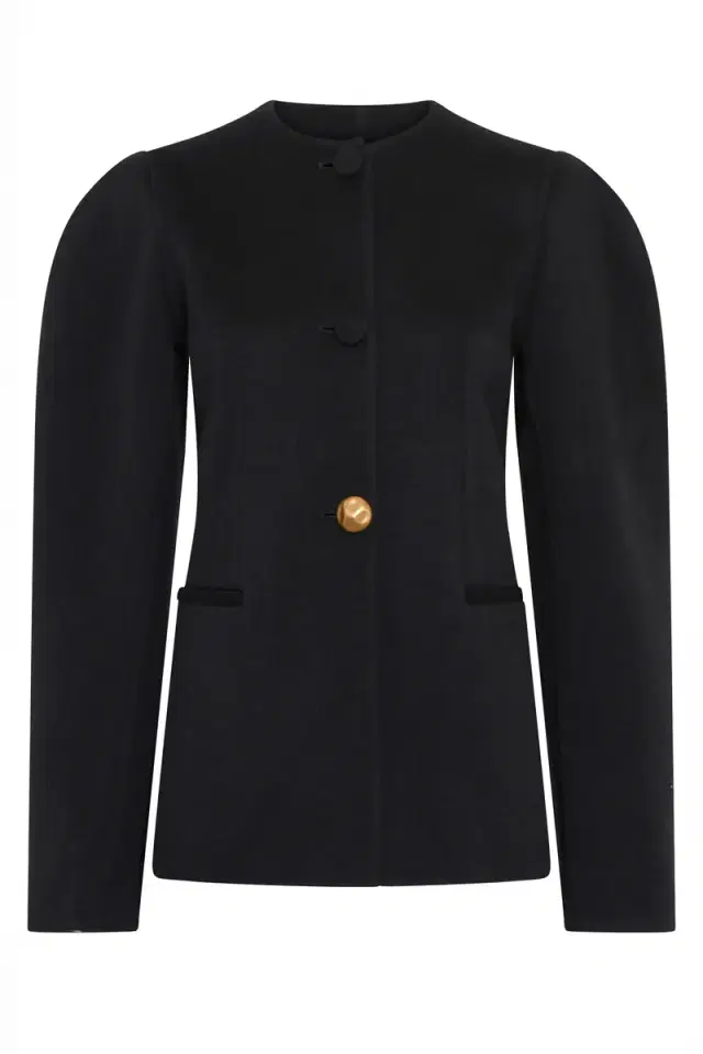 Gabriela Hearst Daelan Jacket in Black Double-face Recycled Cashmere