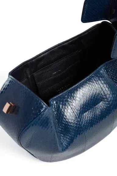 Gabriela Hearst Nina Bag in Navy Snakeskin | Thumbnail 4 Gabriela Hearst Nina Bag in Navy Snakeskin | Thumbnail 4