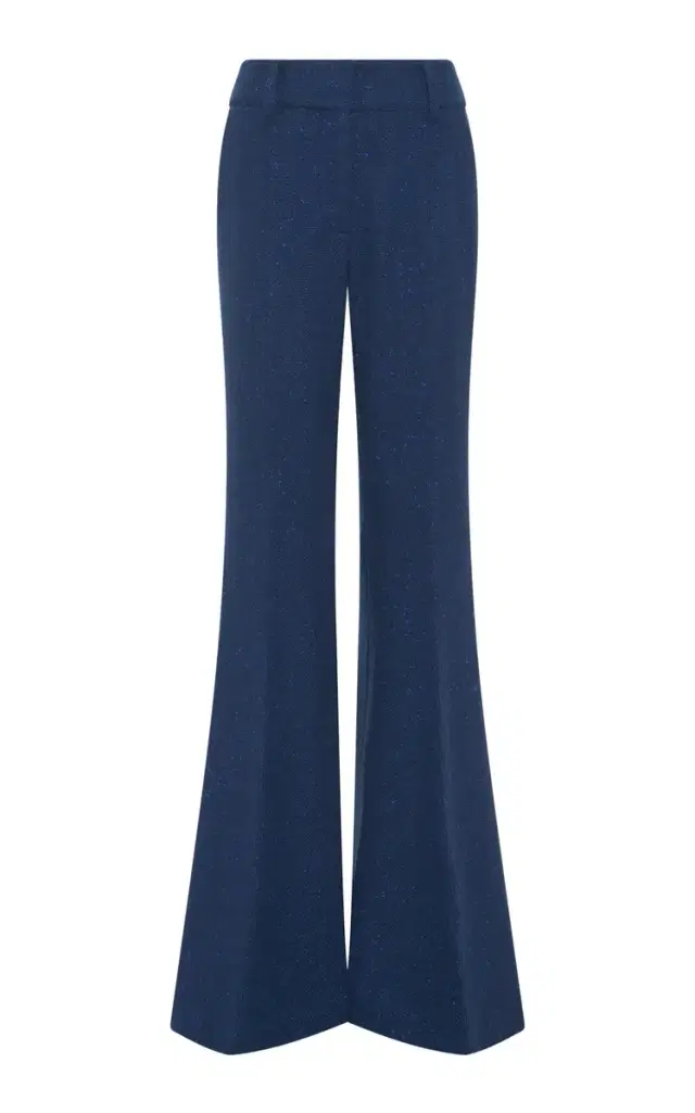 Gabriela Hearst Rhein Flare Pant in Electric Navy Speckled Cashmere