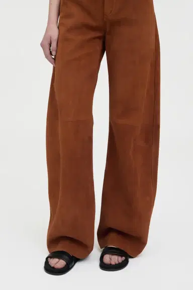 Gabriela Hearst Amoret Barrel-leg Jean in Cognac Suede | Thumbnail 6 Gabriela Hearst Amoret Barrel-leg Jean in Cognac Suede | Thumbnail 6