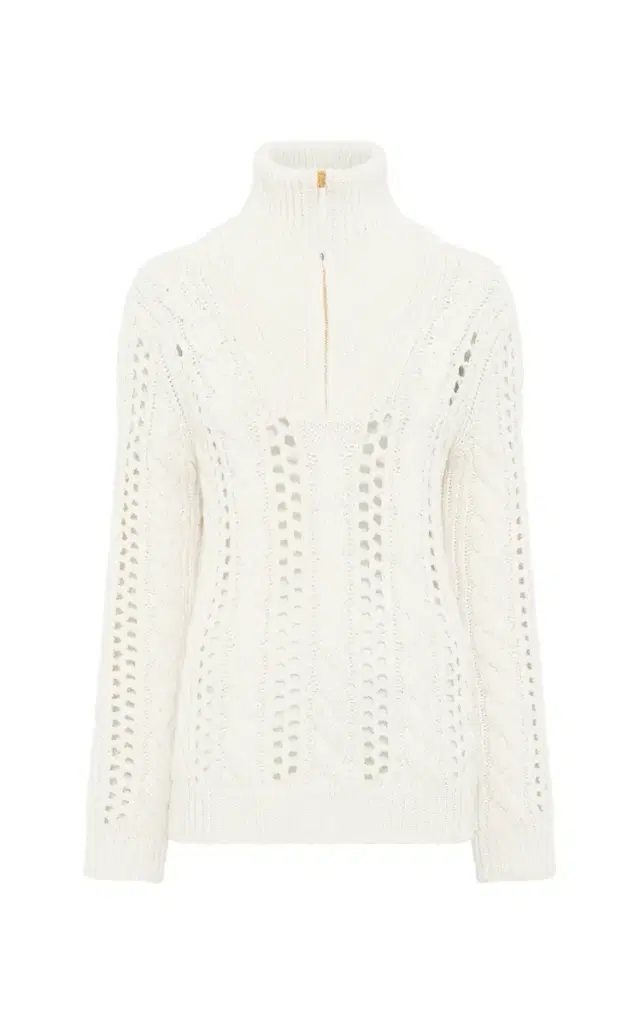 Gabriela Hearst Idris Knit Mock Funnel Neck in  Cashmere