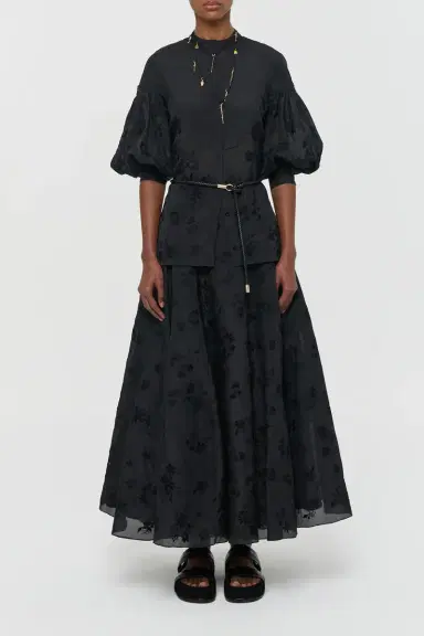 Gabriela Hearst Sofia Mia's Flowers Blouse in Black Embroidered Silk Organza | Thumbnail 4 Gabriela Hearst Sofia Mia's Flowers Blouse in Black Embroidered Silk Organza | Thumbnail 4