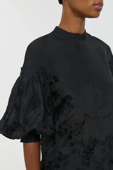 Gabriela Hearst Sofia Mia's Flowers Blouse in Black Embroidered Silk Organza | Thumbnail 8 Gabriela Hearst Sofia Mia's Flowers Blouse in Black Embroidered Silk Organza | Thumbnail 8