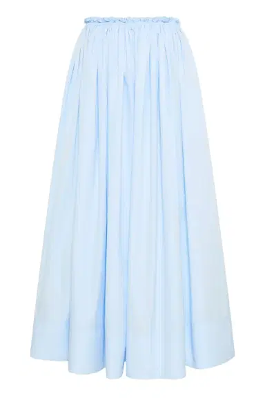 Gabriela Hearst Shiva Maxi Skirt in Light Blue Sea Island Cotton | Thumbnail 1 Gabriela Hearst Shiva Maxi Skirt in Light Blue Sea Island Cotton | Thumbnail 1