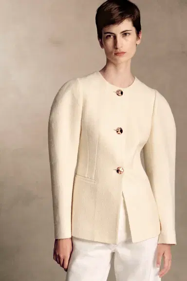 Gabriela Hearst Daelan Jacket in Virgin Wool Silk Slub | Thumbnail 2