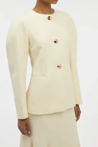 Gabriela Hearst Daelan Jacket in Virgin Wool Silk Slub | Thumbnail 6