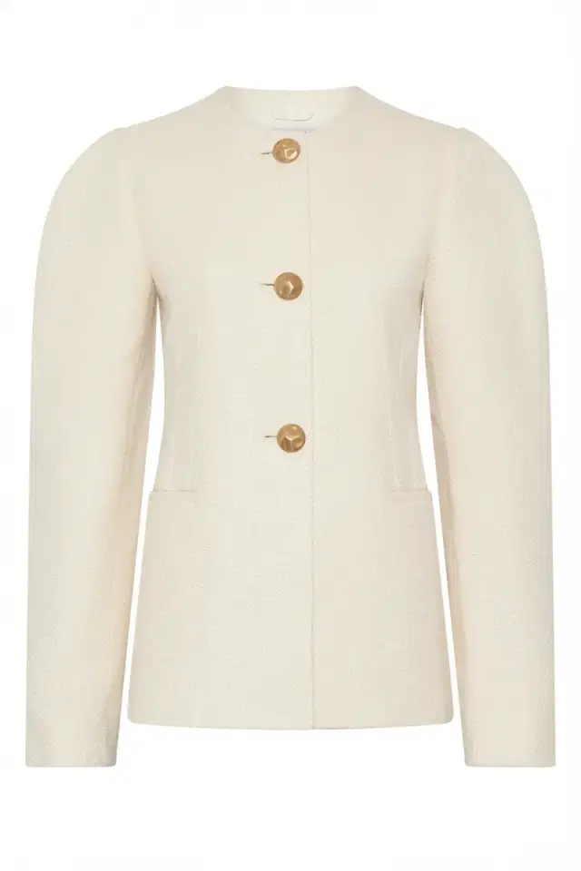 Gabriela Hearst Daelan Jacket in  Virgin Wool Silk Slub