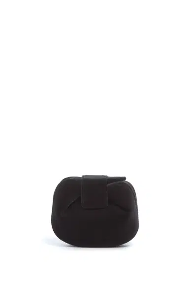 Gabriela Hearst Soft Demi Clutch in Black Cotton Velvet | Thumbnail 2