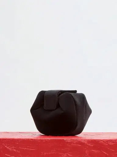 Gabriela Hearst Soft Demi Clutch in Black Cotton Velvet | Thumbnail 5
