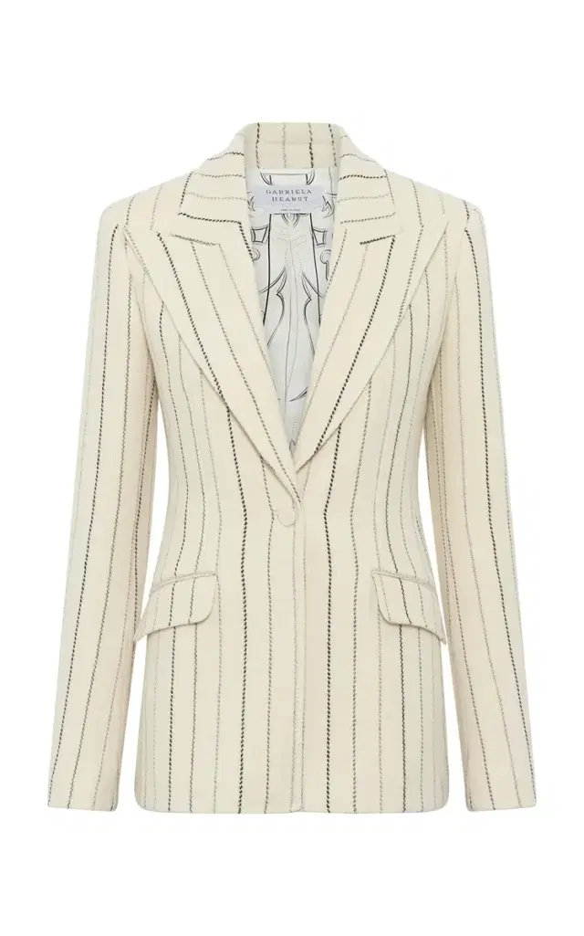 Gabriela Hearst Leiva Blazer in  Multi Pinstripe Wool Cashmere