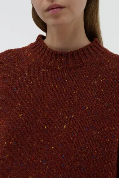 Gabriela Hearst Alfie Knit Sweater in Burnt Sienna Multi Speckle Aran Cashmere | Thumbnail 6 Gabriela Hearst Alfie Knit Sweater in Burnt Sienna Multi Speckle Aran Cashmere | Thumbnail 6