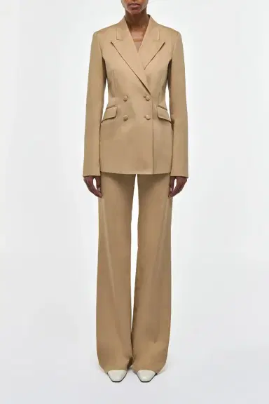 Gabriela Hearst Vesta Flare Pant in Camel Light Sea Island Cotton Twill | Thumbnail 2 Gabriela Hearst Vesta Flare Pant in Camel Light Sea Island Cotton Twill | Thumbnail 2