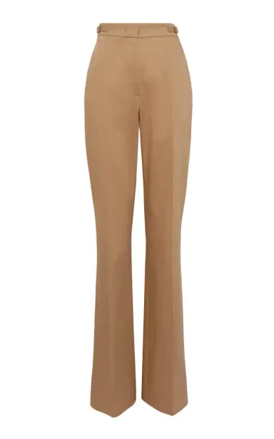 Gabriela Hearst Vesta Flare Pant in Camel Light Sea Island Cotton Twill | Thumbnail 1 Gabriela Hearst Vesta Flare Pant in Camel Light Sea Island Cotton Twill | Thumbnail 1