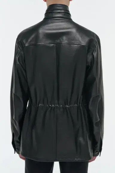 Gabriela Hearst Darwin M65 Jacket in Black Nappa Leather | Thumbnail 4 Gabriela Hearst Darwin M65 Jacket in Black Nappa Leather | Thumbnail 4