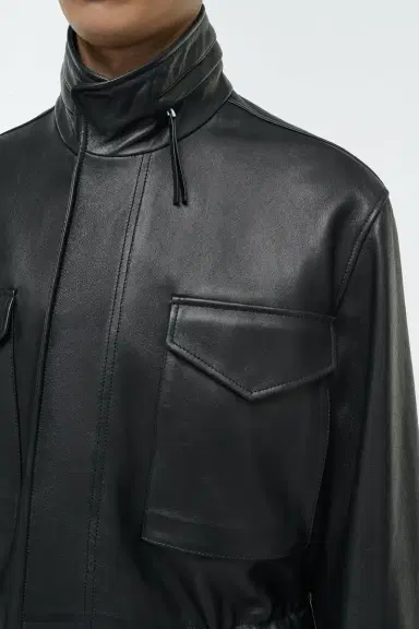 Gabriela Hearst Darwin M65 Jacket in Black Nappa Leather | Thumbnail 5 Gabriela Hearst Darwin M65 Jacket in Black Nappa Leather | Thumbnail 5