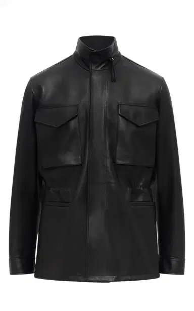 Gabriela Hearst Darwin M65 Jacket in Black Nappa Leather | Thumbnail 1 Gabriela Hearst Darwin M65 Jacket in Black Nappa Leather | Thumbnail 1