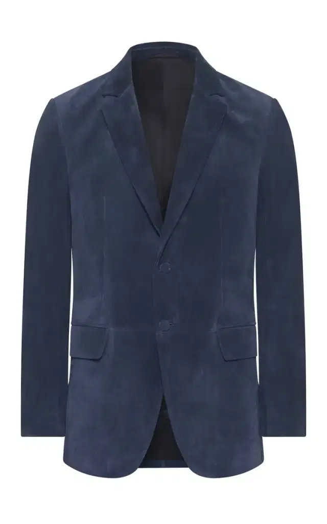 Gabriela Hearst Irving Jacket in Electric Navy Suede Corduroy