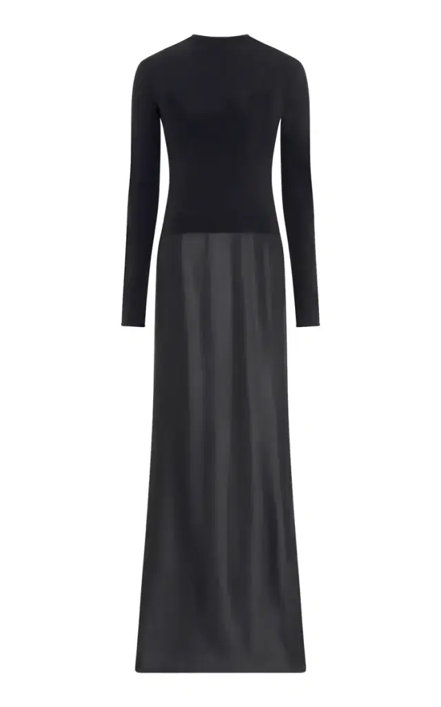 Gabriela Hearst Jessamy Maxi Dress in Black Silk Satin